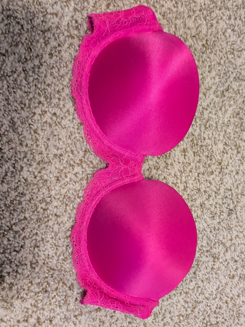 PINK VS Brand Strapless Push-Up Bra 34B - Hot Pink